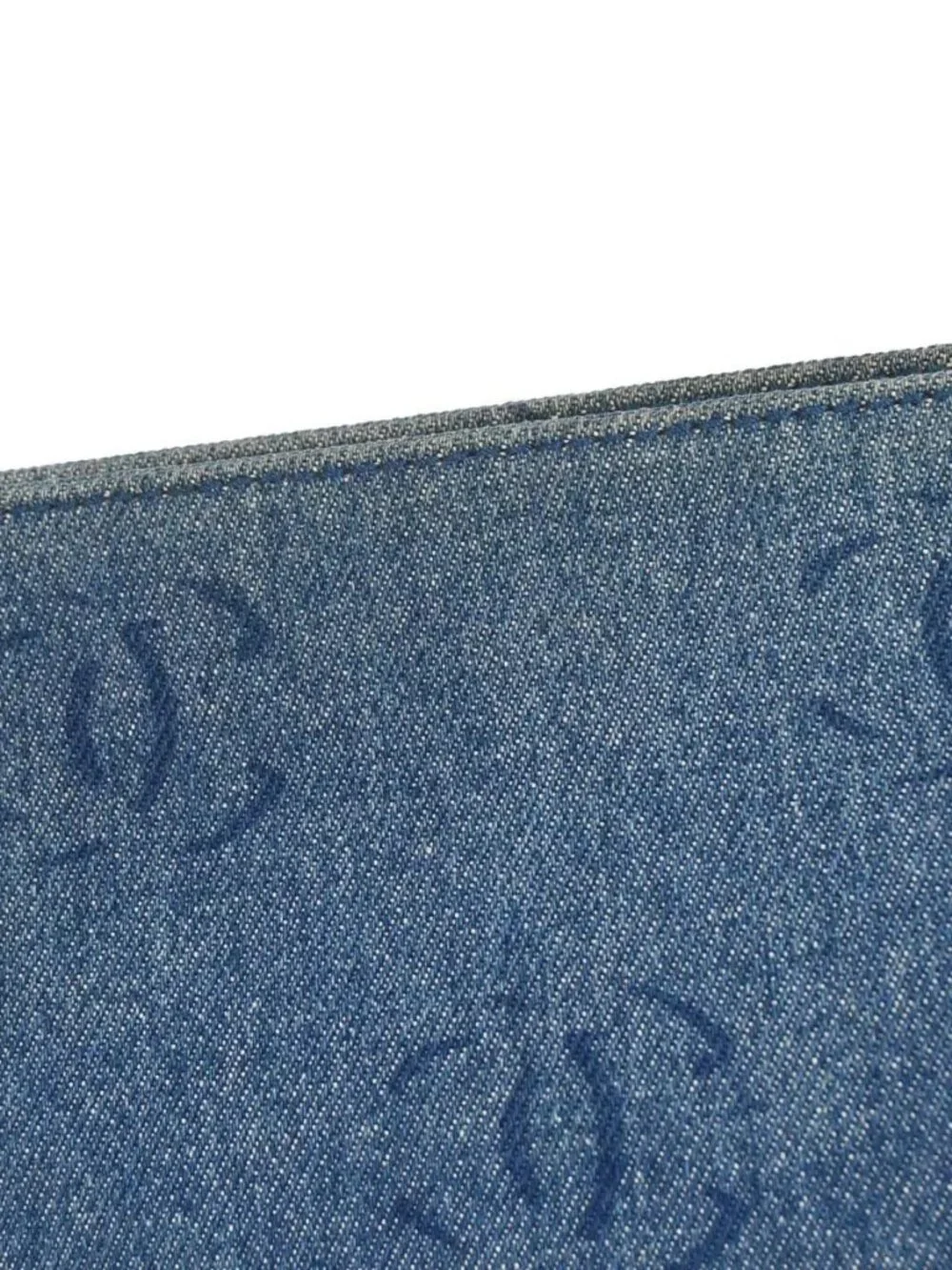 Chanel Blue Denim Clutch Bag 188706